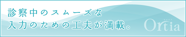 診察中のスムーズな入力のための工夫が満載。